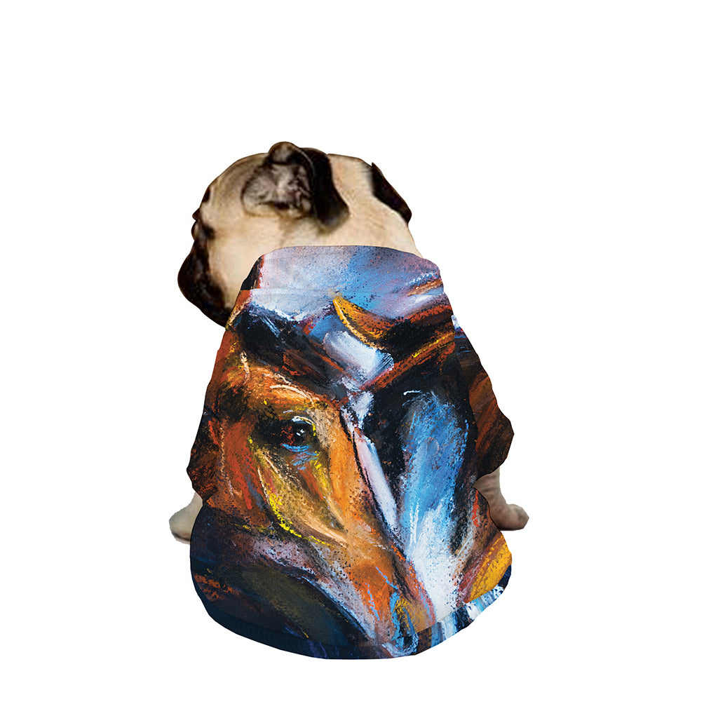 Couple Horses Painting Print Dog Zip Up Jacket