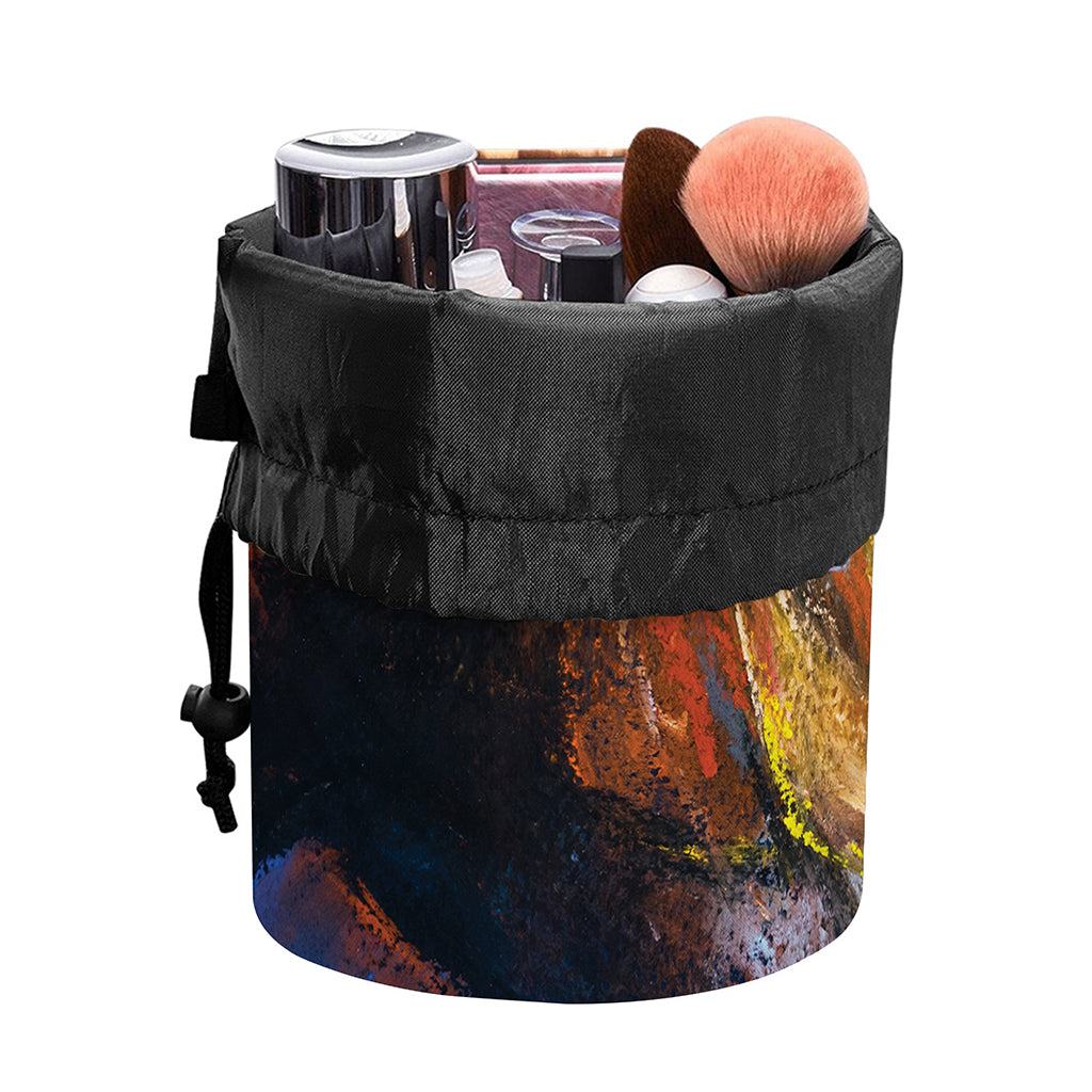 Couple Horses Painting Print Drawstring Makeup Bag