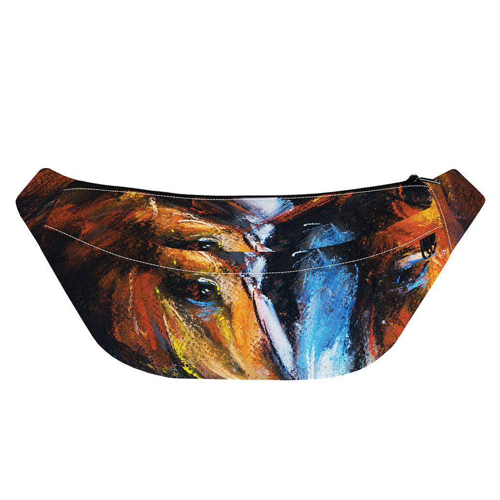 Couple Horses Painting Print Fanny Pack
