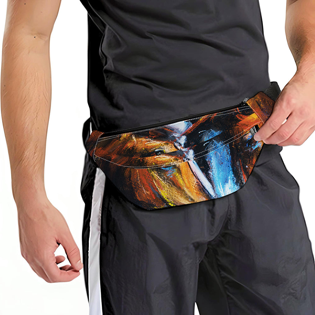 Couple Horses Painting Print Fanny Pack