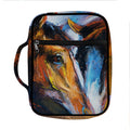 Couple Horses Painting Print Front Pocket Bible Bag