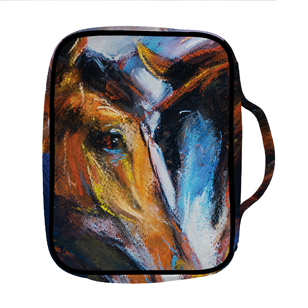 Couple Horses Painting Print Front Pocket Bible Bag