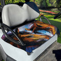 Couple Horses Painting Print Golf Cart Seat Cover
