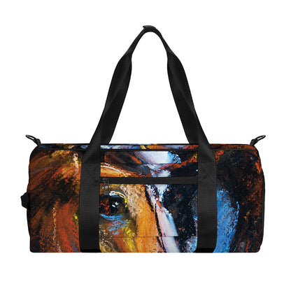 Couple Horses Painting Print Gym Bag