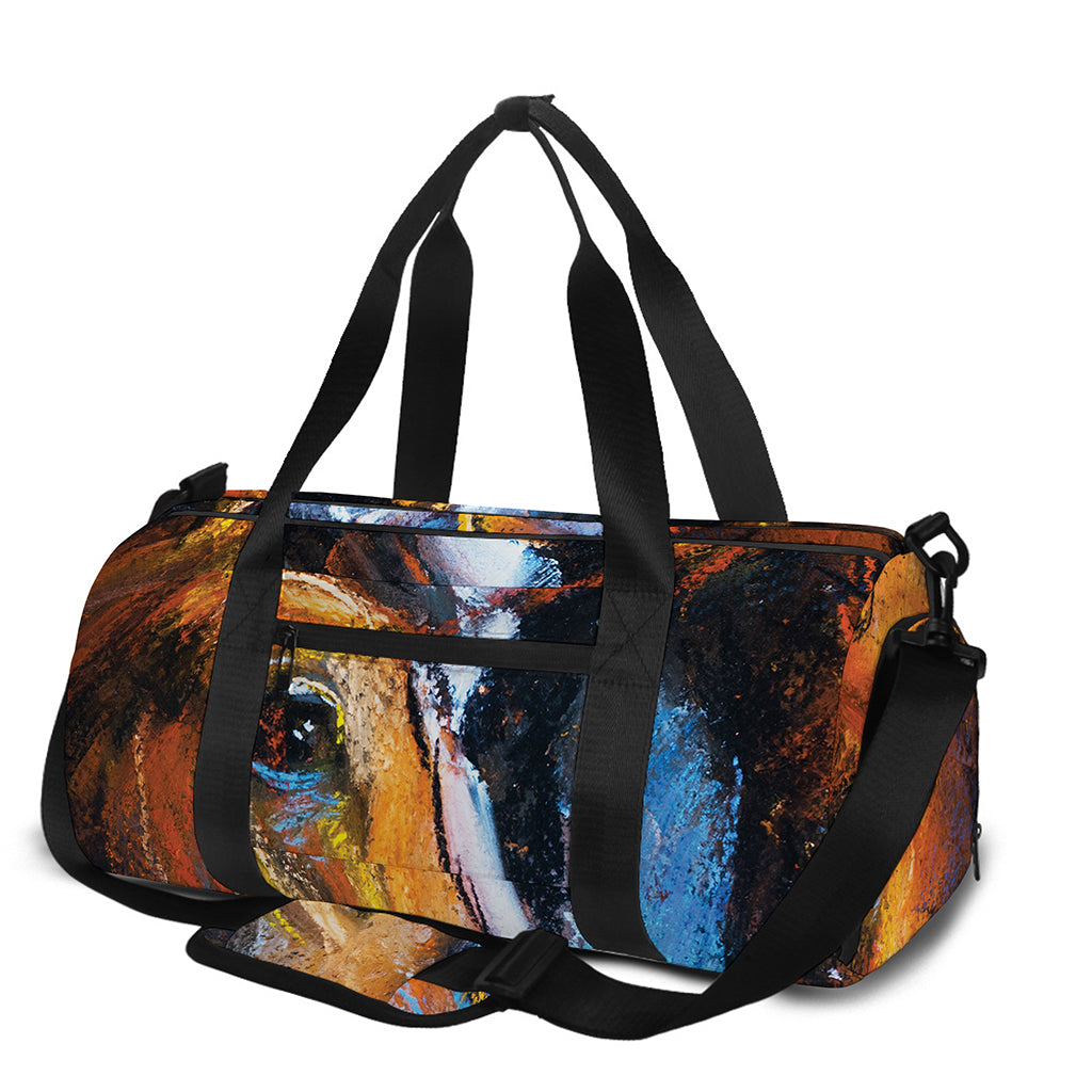 Couple Horses Painting Print Gym Bag