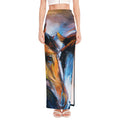 Couple Horses Painting Print High Slit Maxi Skirt