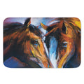 Couple Horses Painting Print Indoor Door Mat
