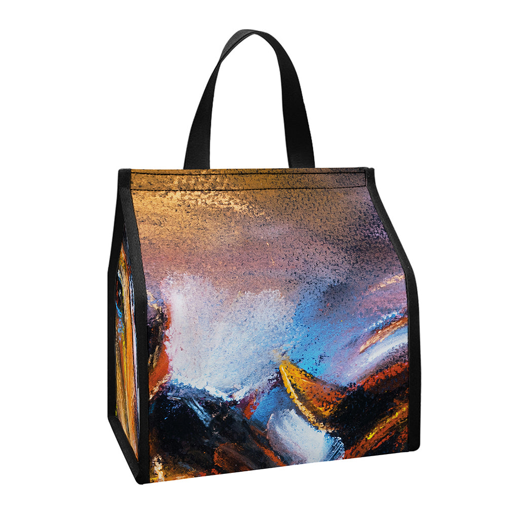Couple Horses Painting Print Insulated Lunch Tote