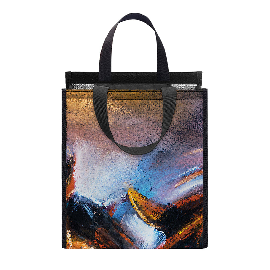 Couple Horses Painting Print Insulated Lunch Tote