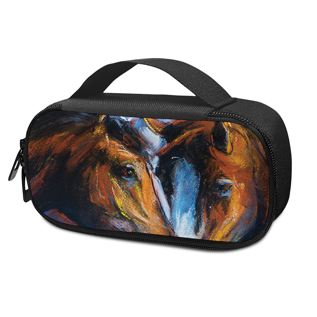 Couple Horses Painting Print Insulin Cooler Travel Case