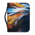 Couple Horses Painting Print Leather Bible Cover