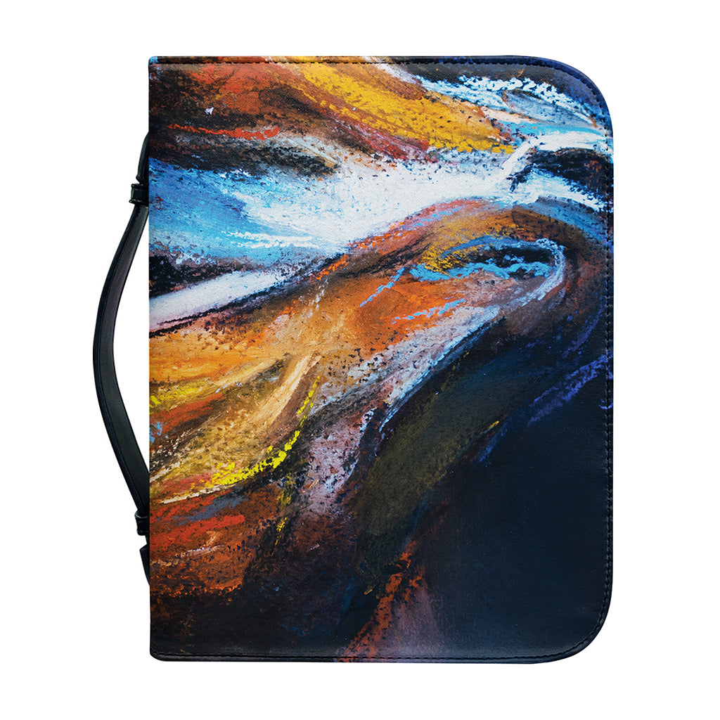 Couple Horses Painting Print Leather Bible Cover