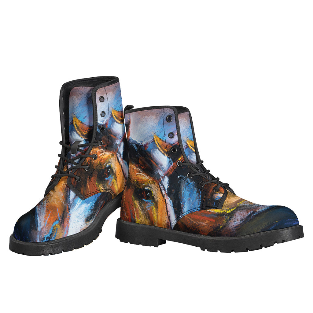 Couple Horses Painting Print Backpack