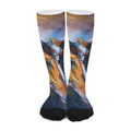 Couple Horses Painting Print Long Socks