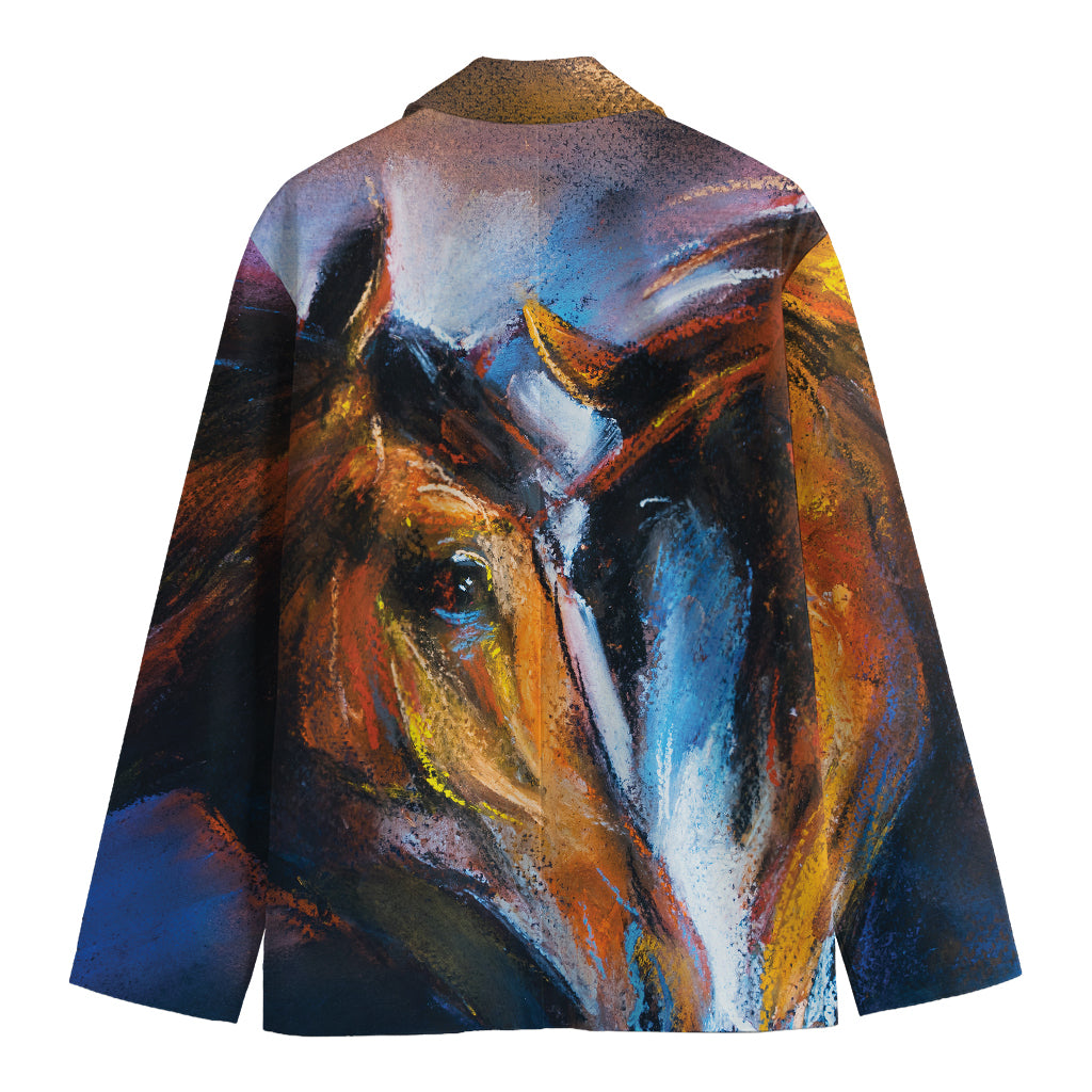 Couple Horses Painting Print Men's Blazer