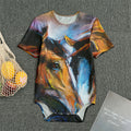 Couple Horses Painting Print Men's Bodysuit