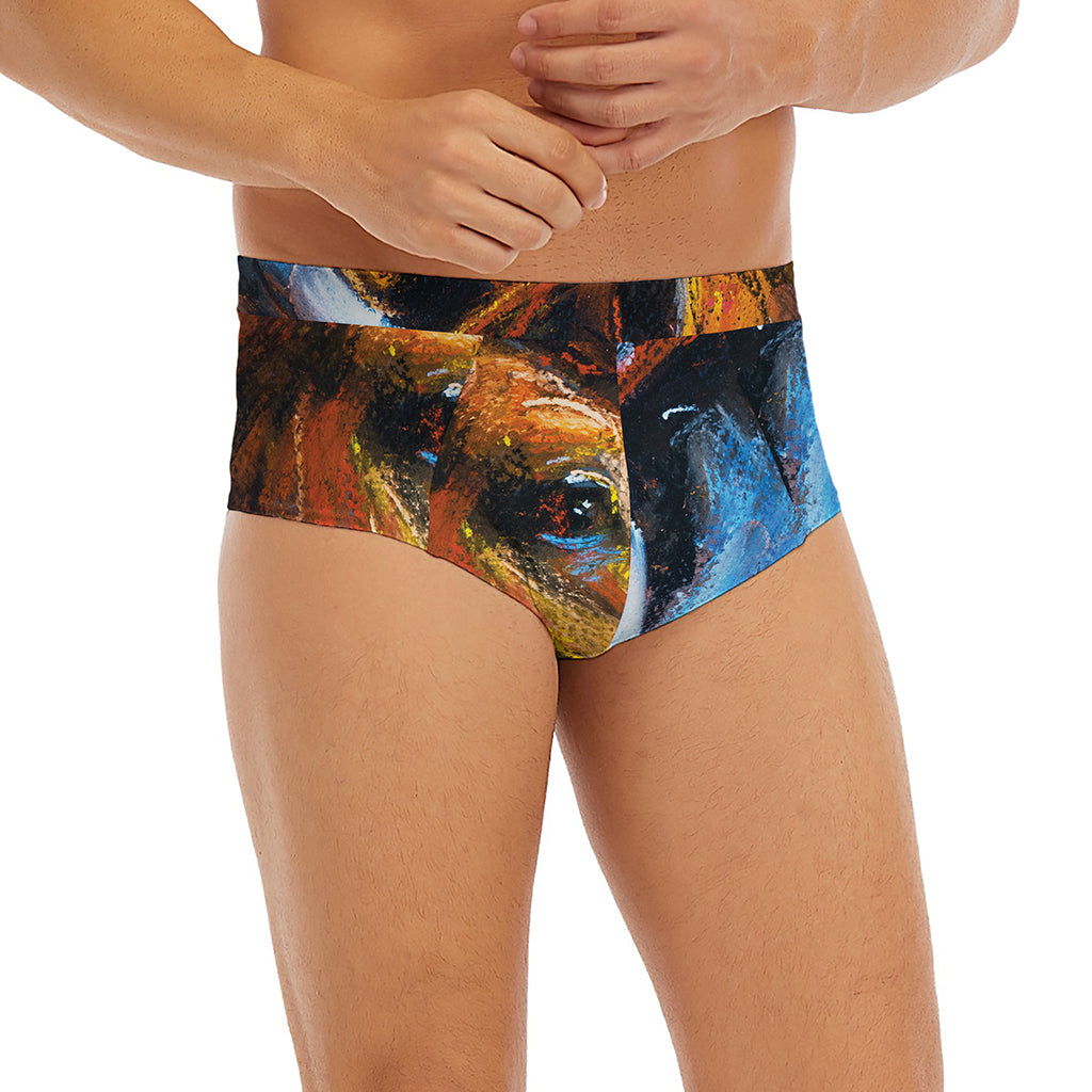 Couple Horses Painting Print Men's Briefs