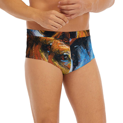 Couple Horses Painting Print Men's Briefs