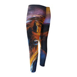 Couple Horses Painting Print Men's Compression Pants