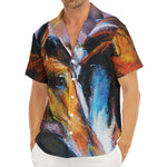 Couple Horses Painting Print Men's Deep V-Neck Shirt
