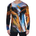 Couple Horses Painting Print Men's Long Sleeve T-Shirt