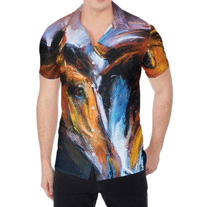 Couple Horses Painting Print Men's Shirt