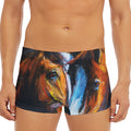Couple Horses Painting Print Men's Short Boxer Briefs