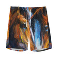 Couple Horses Painting Print Men's Athletic Shorts