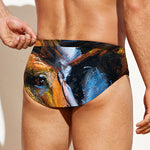 Couple Horses Painting Print Men's Swim Briefs