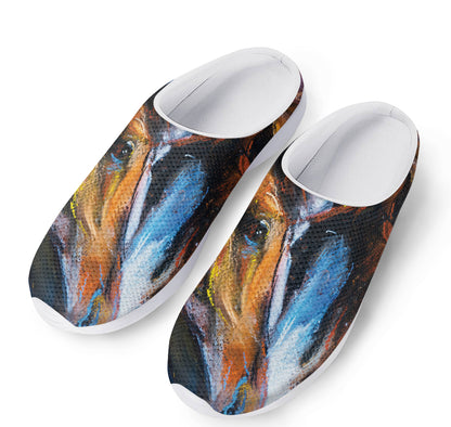 Couple Horses Painting Print Mesh Casual Shoes