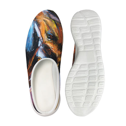 Couple Horses Painting Print Mesh Casual Shoes