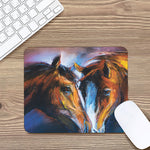 Couple Horses Painting Print Mouse Pad