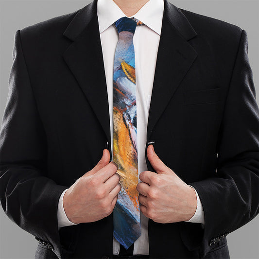 Couple Horses Painting Print Necktie