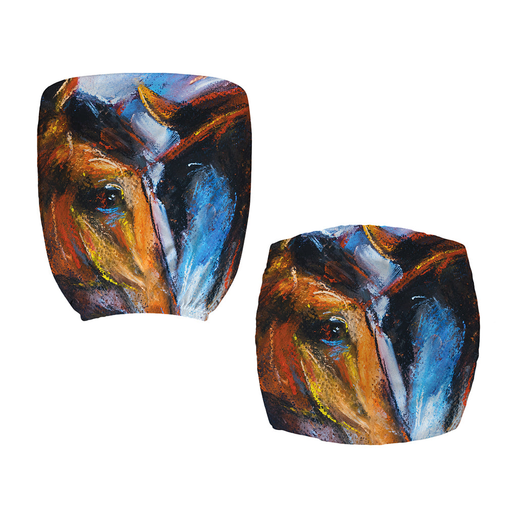 Couple Horses Painting Print Office Chair Cover