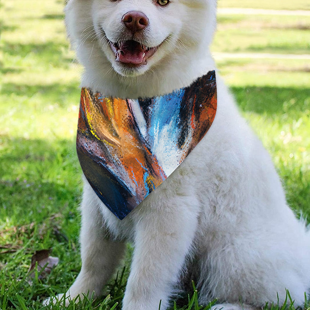 Couple Horses Painting Print Over The Collar Dog Bandana