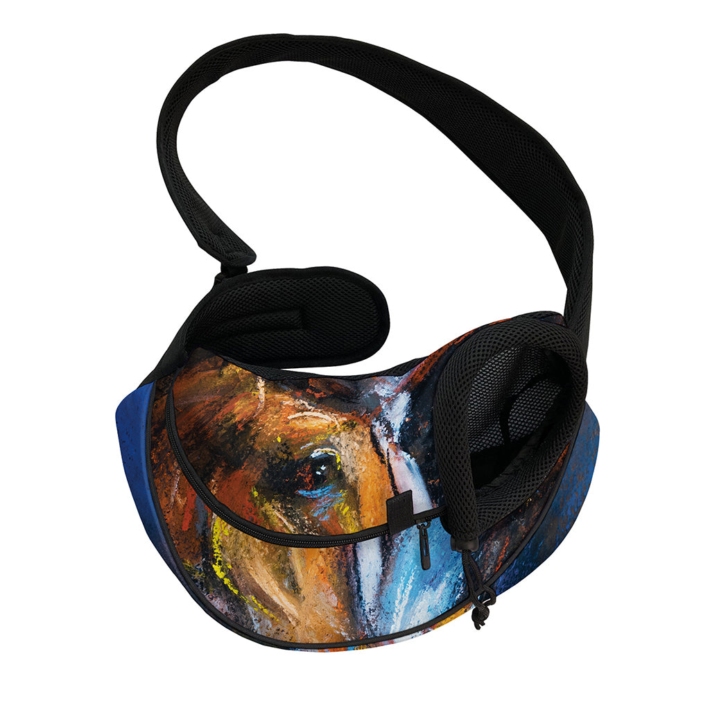 Couple Horses Painting Print Pet Sling Carrier