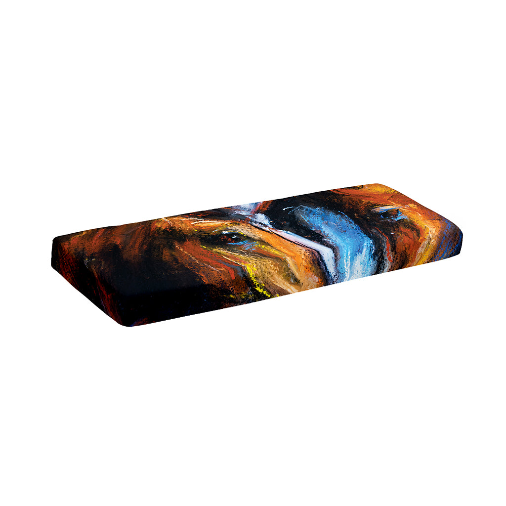 Couple Horses Painting Print Piano Keyboard Cover