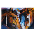 Couple Horses Painting Print Placemat