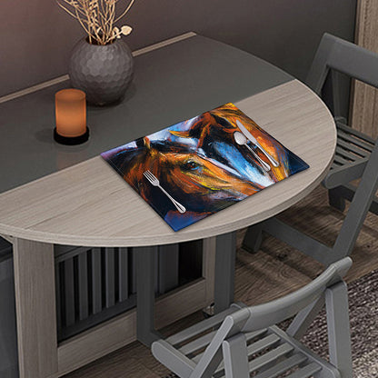 Couple Horses Painting Print Placemat
