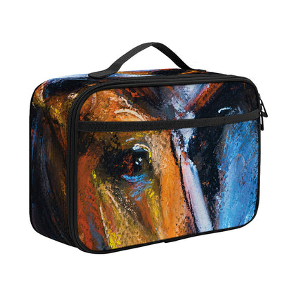 Couple Horses Painting Print Portable Lunch Bag
