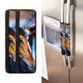 Couple Horses Painting Print Refrigerator Handle Covers