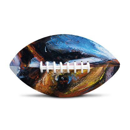 Couple Horses Painting Print Rugby Ball