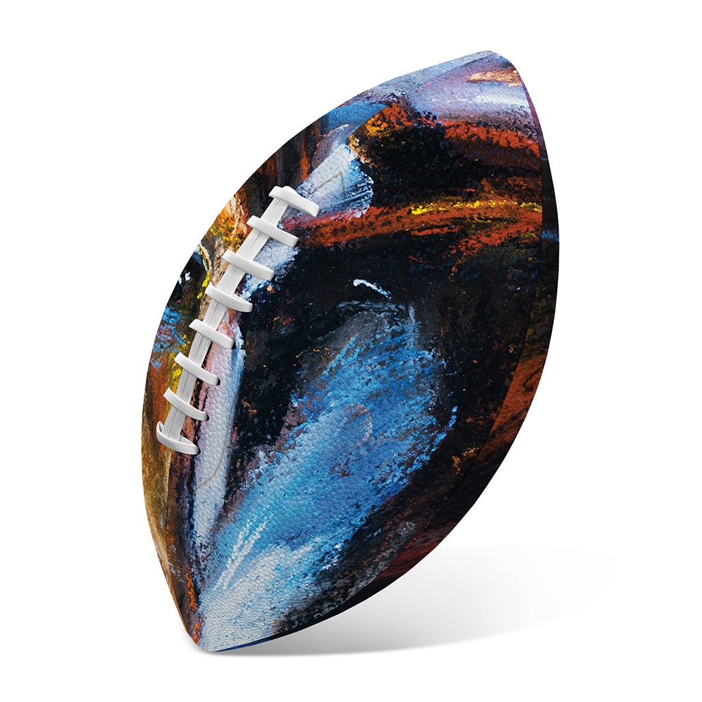 Couple Horses Painting Print Rugby Ball