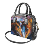 Couple Horses Painting Print Shoulder Handbag