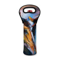 Couple Horses Painting Print Single Neoprene Wine Tote