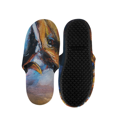 Couple Horses Painting Print Slippers