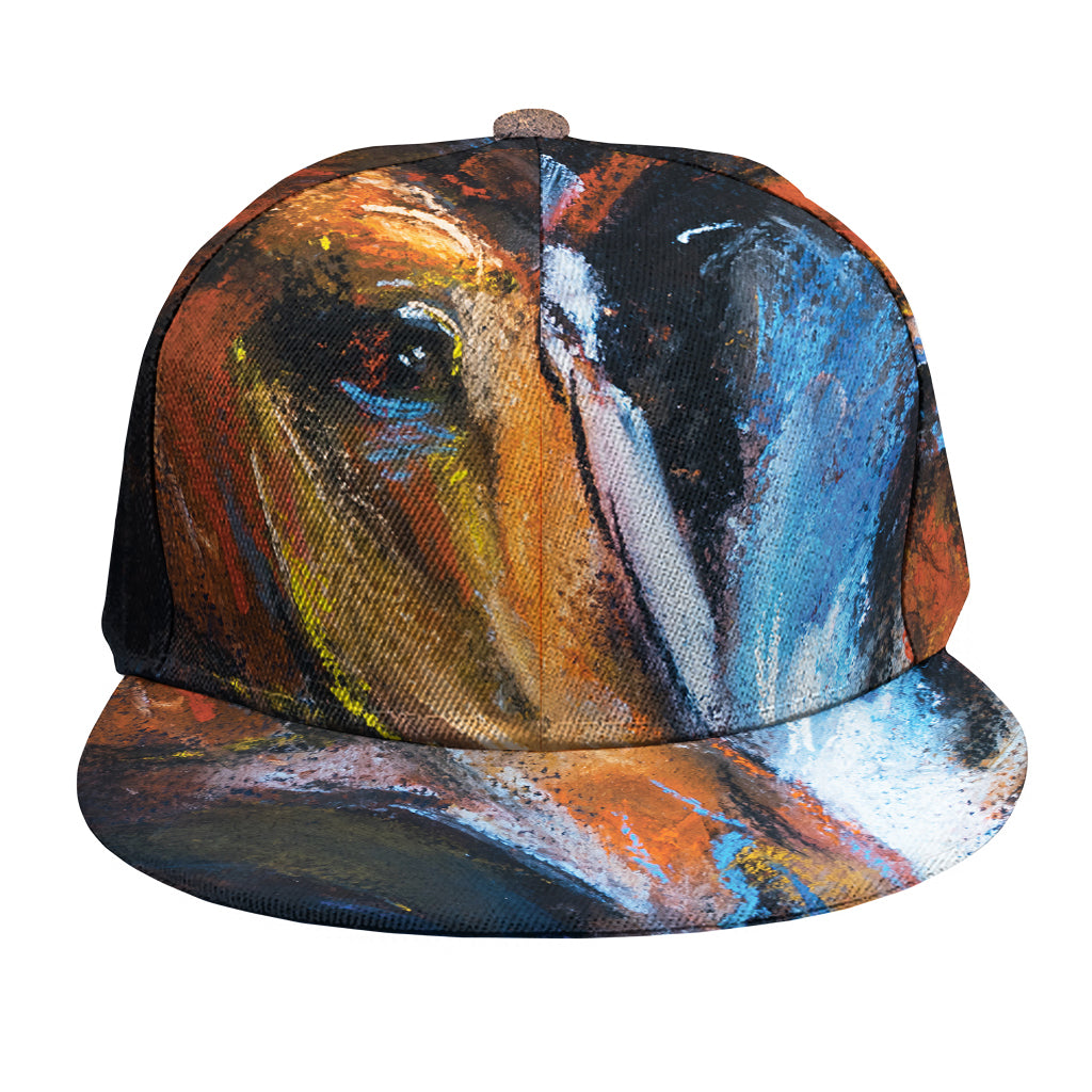 Couple Horses Painting Print Snapback Cap
