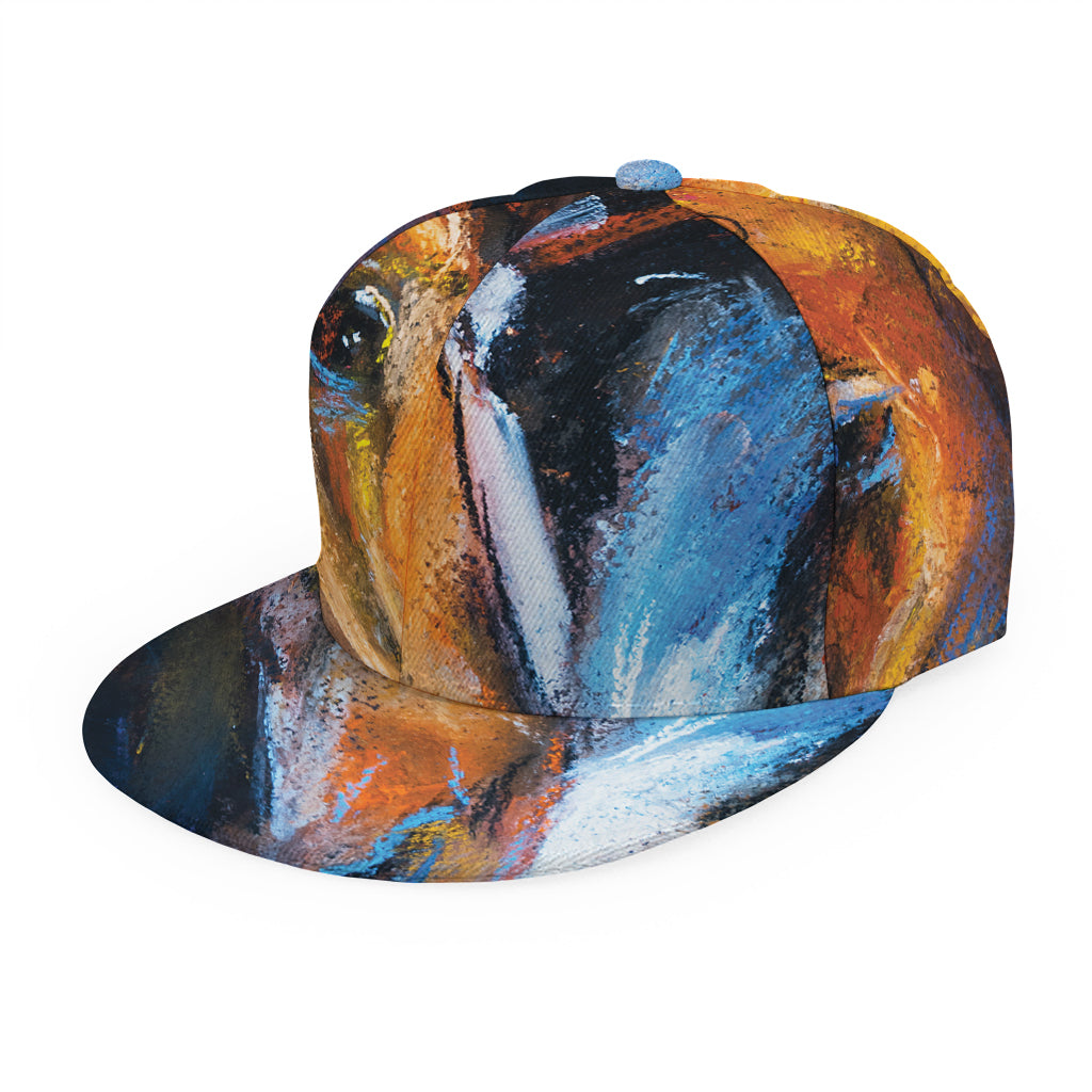Couple Horses Painting Print Snapback Cap