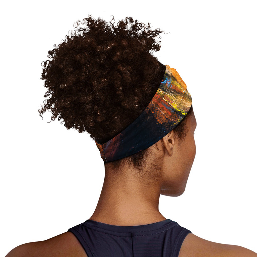 Couple Horses Painting Print Sports Headband