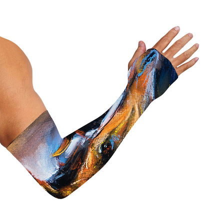 Couple Horses Painting Print Sun Protection Arm Sleeves